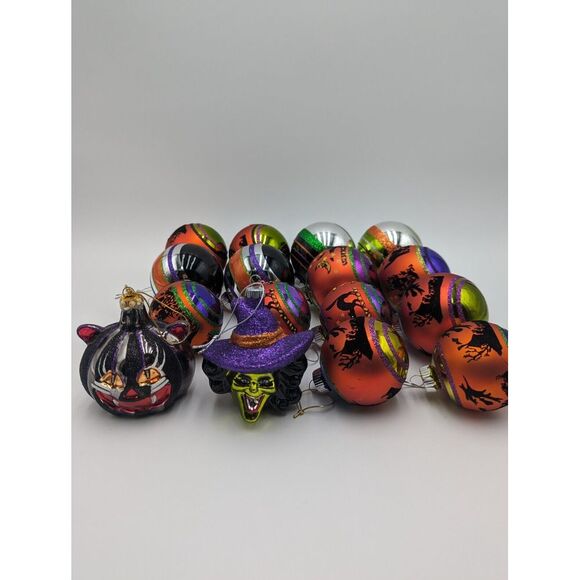 Shiny Brite Halloween Glass Ornaments Christopher Radko Lot of 28 - Picture 14 of 16